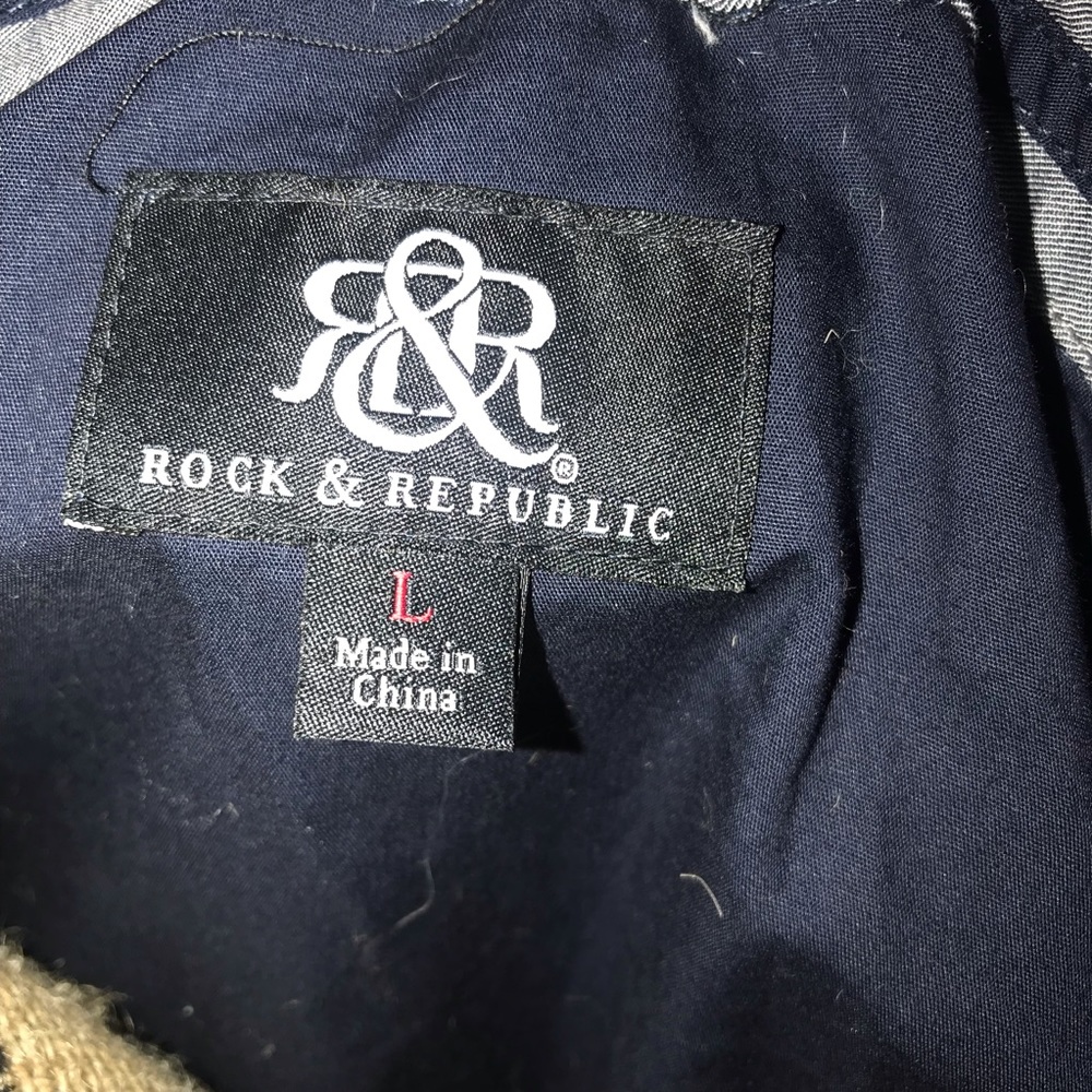 Rock&Republic Mens Large Two-Tone Blue/Grey - Picture 4 of 7